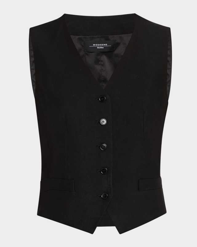 Pace Viscose-Linen Twill Vest